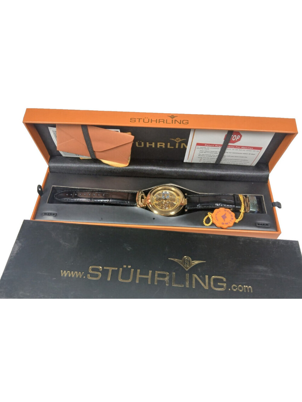 Stuhrling Mens Watch 127B.333531 Special Reserve Emperor 1889 Automatic Skeleton